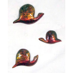 PMA-144       Mini Snails Set of 3 Large 7″ x 4.25, Medium 6″ x 3.5″, Small 5″ x 3″